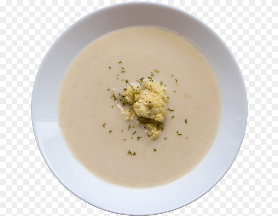 Cauliflower Cream Soup, Bowl, Dish, Food, Meal Free Transparent Png