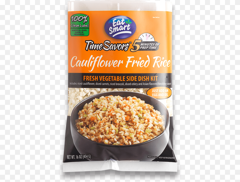 Cauliflower Fried Rice Timesavors Eat Smart Cauliflower Rice, Food, Snack, Can, Tin Png Image