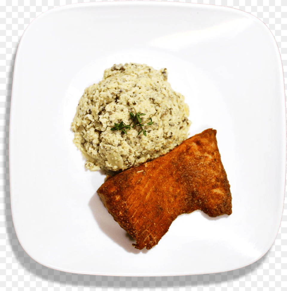 Cauliflower Risotto And Marsala Salmon, Food, Food Presentation, Plate, Lunch Png