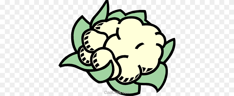 Cauliflower Royalty Vector Clip Art Illustration Cauliflower Animated, Vegetable, Food, Produce, Plant Png