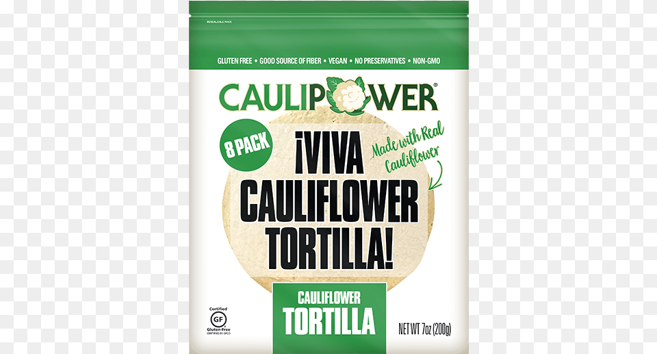 Caulipower Cauliflower Tortilla Caulipower Tortillas, Advertisement, Poster, Food, Produce Free Png Download