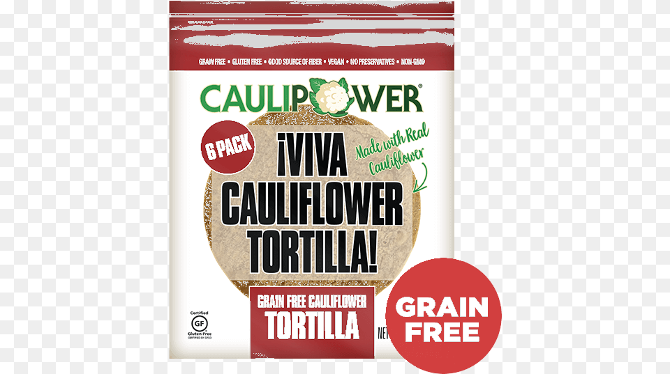 Caulipower Iviva Grain Cauliflower Tortilla, Advertisement, Poster, Food, Fruit Free Png