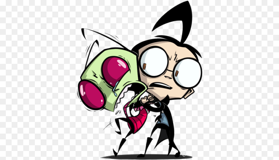 Causticbicaudate Tumblr Invader Zim Characters Nerdy Cartoon, Adult, Male, Man, Person Free Transparent Png