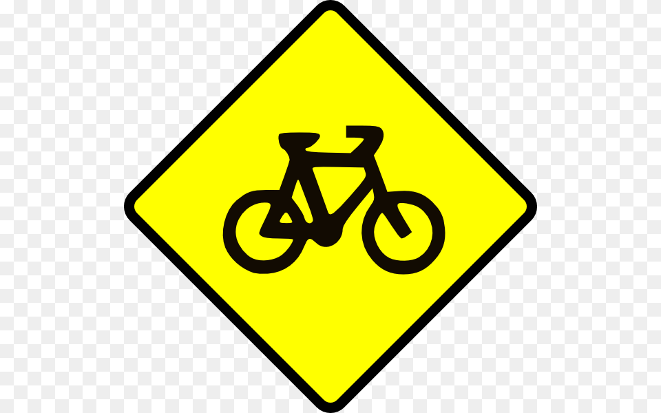 Caution Bike Road Sign Symbol Clip Art Vector, Road Sign Free Png Download