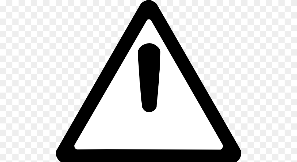 Caution Black White Clip Art, Triangle, Sign, Symbol Free Transparent Png