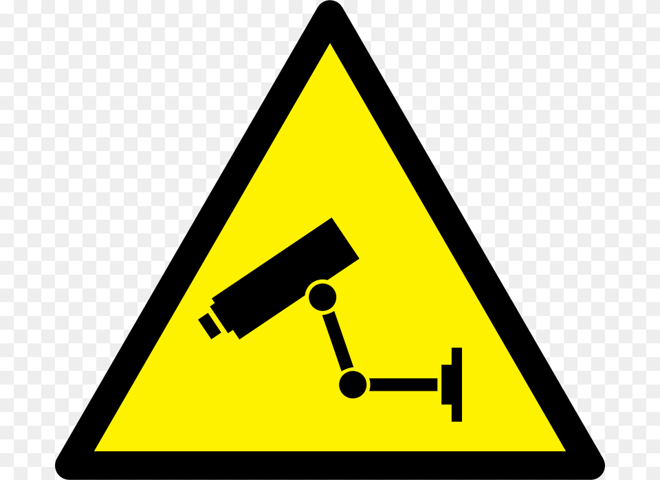 Caution Cctv, Rocket, Sign, Symbol, Triangle Png Image