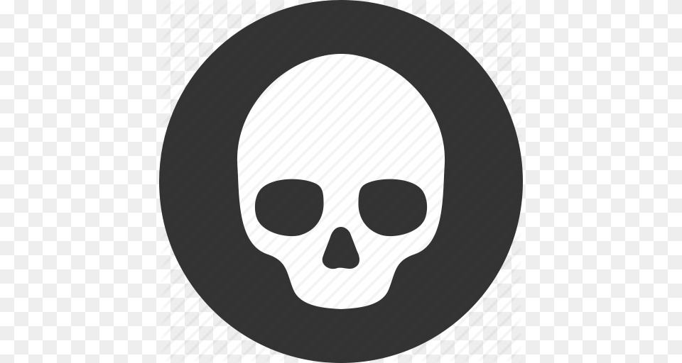 Caution Danger Death Hazard Risk Skull Warning Icon, Disk Png