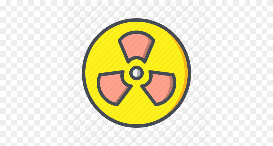 Caution Danger Nuclear Radiation Radioactive Icon, Alloy Wheel, Vehicle, Transportation, Tire Free Png