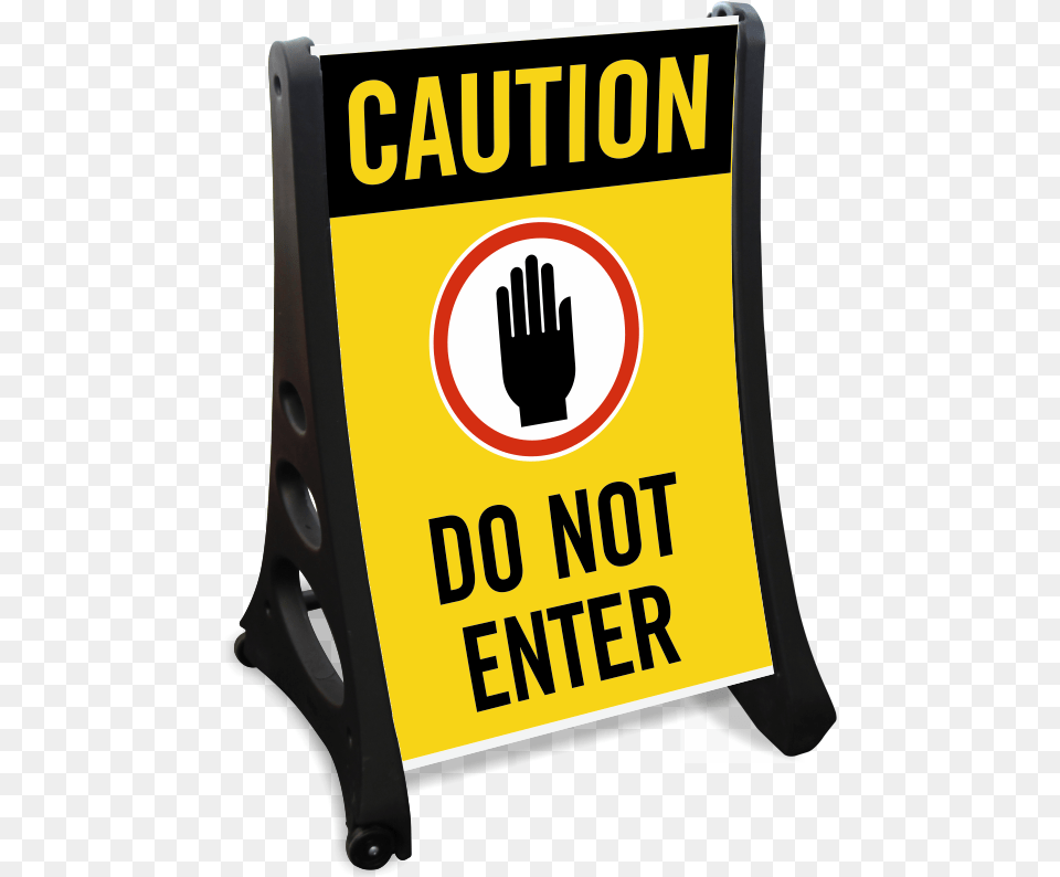 Caution Do Not Enter Sidewalk Sign Pickup And Drop Off Signs, Fence, Symbol Free Png Download