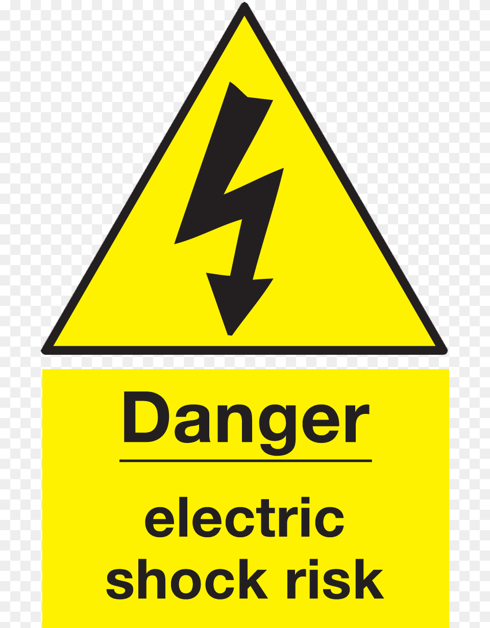 Caution Electric Shock3 Risk Of Electric Shock Sign, Symbol, Road Sign Free Png Download