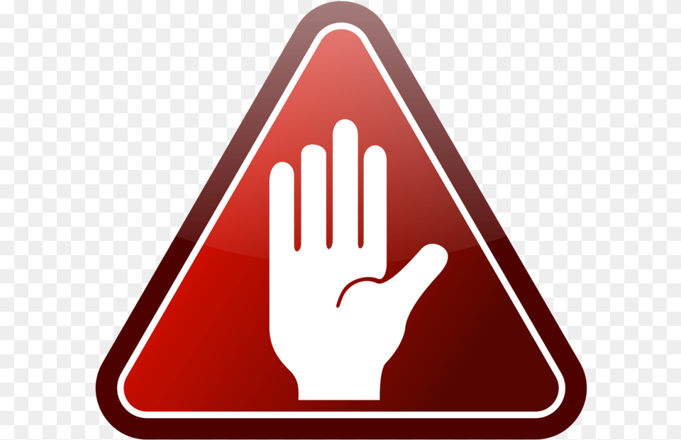 Caution Hand Icon, Sign, Symbol, Road Sign, Food Png Image