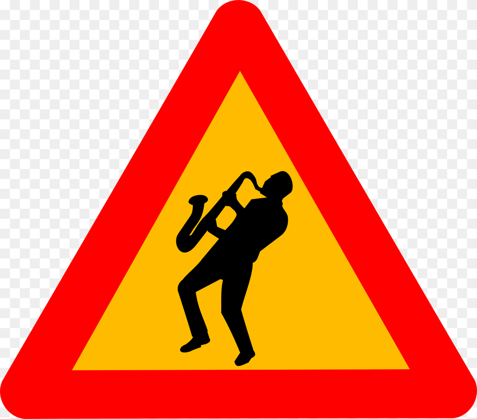 Caution Jazz Clipart, Sign, Symbol, Adult, Male Free Png Download
