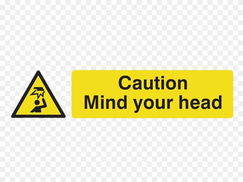 Caution Mind Your Head, Sign, Symbol, Road Sign Free Png Download
