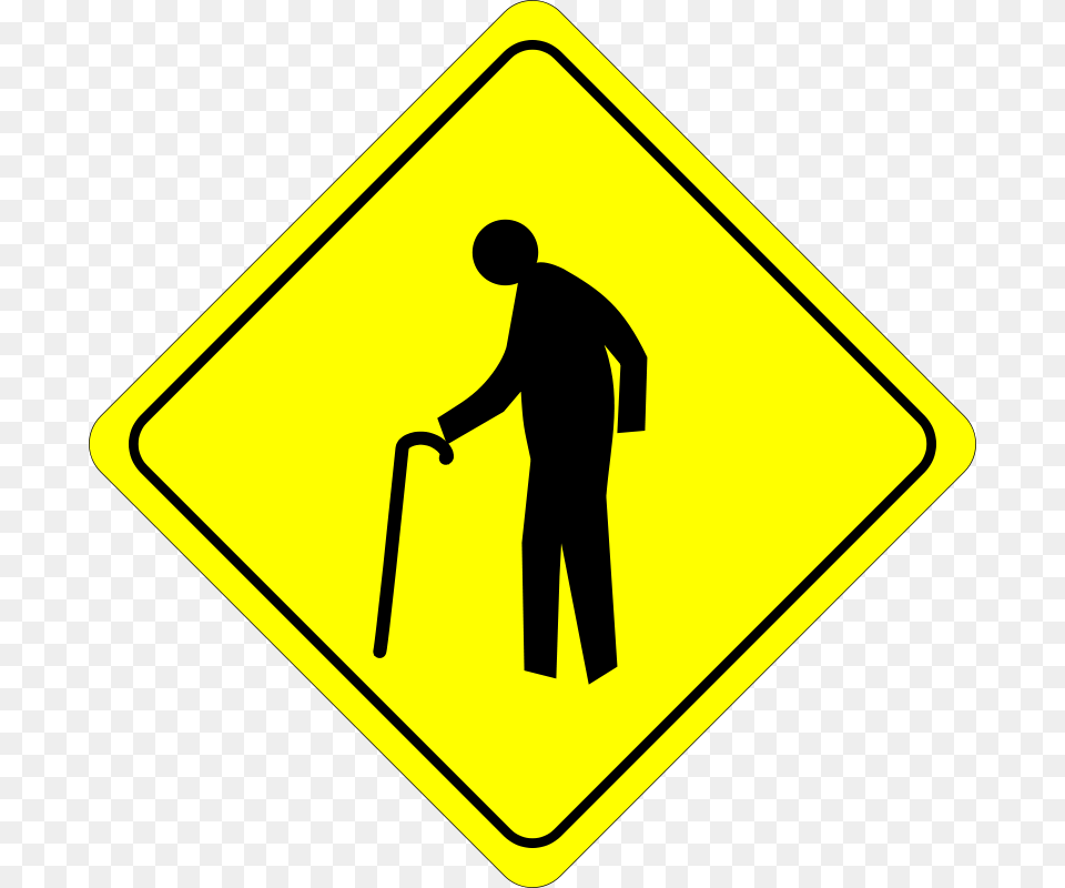 Caution Old Dude, Sign, Symbol, Adult, Male Png