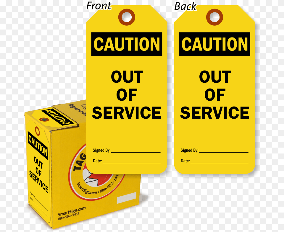Caution Out Of Service Lock Out Tag In A Box Out Of Service Tagging, Text Free Png