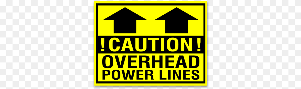 Caution Overhead Power Lines Horizontal, Scoreboard, Sign, Symbol, Advertisement Png Image