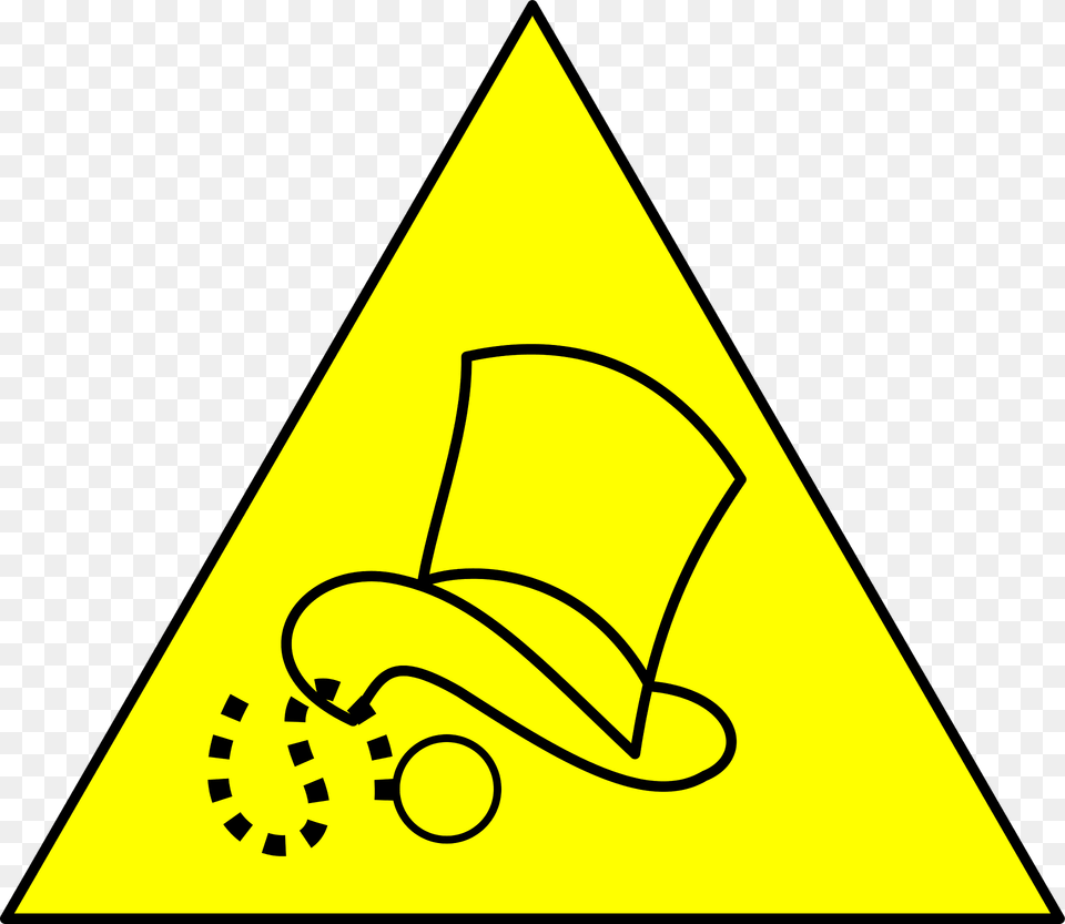 Caution Rich People Clipart, Clothing, Hat, Triangle Png