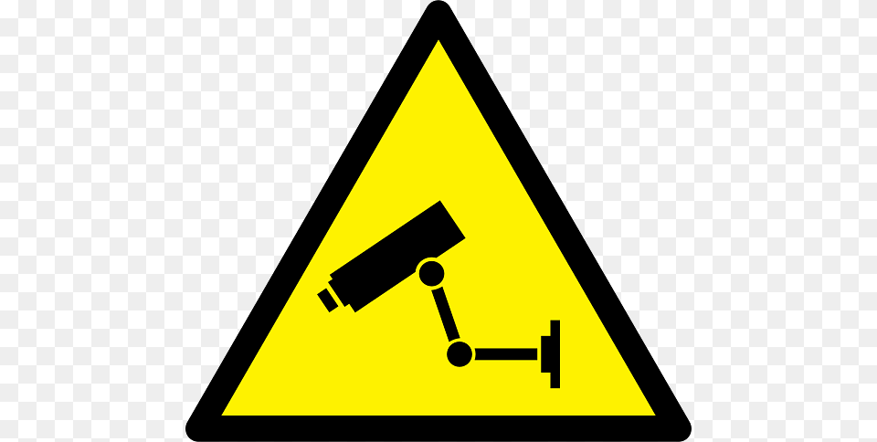 Caution Sign Cctv, Symbol, Triangle, Road Sign Png