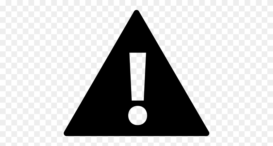 Caution Sign Icon, Gray Png Image