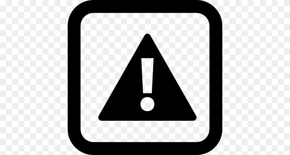 Caution Sign Of A Exclamation Symbol In A Triangle Inside, Blackboard Png