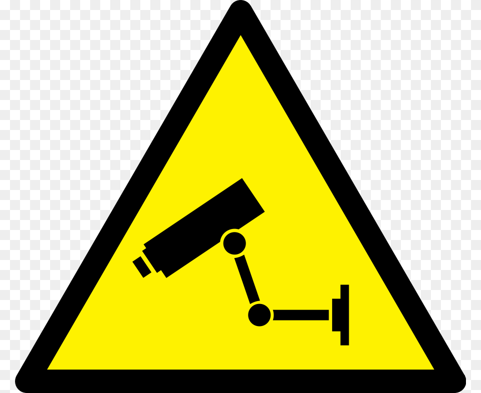 Caution Symbol Clip Art Images Amp Pictures Cctv Clipart, Rocket, Sign, Triangle, Weapon Png Image