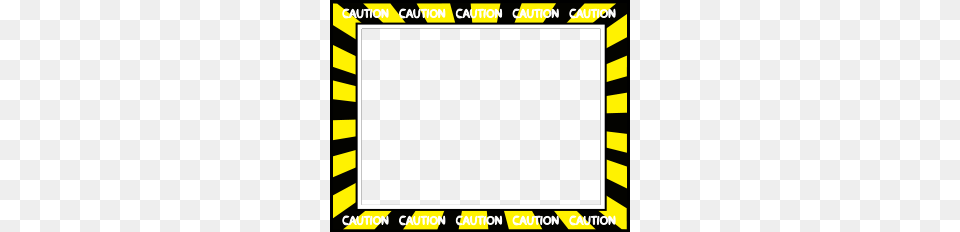 Caution Tape Border, White Board, Electronics, Screen Png Image