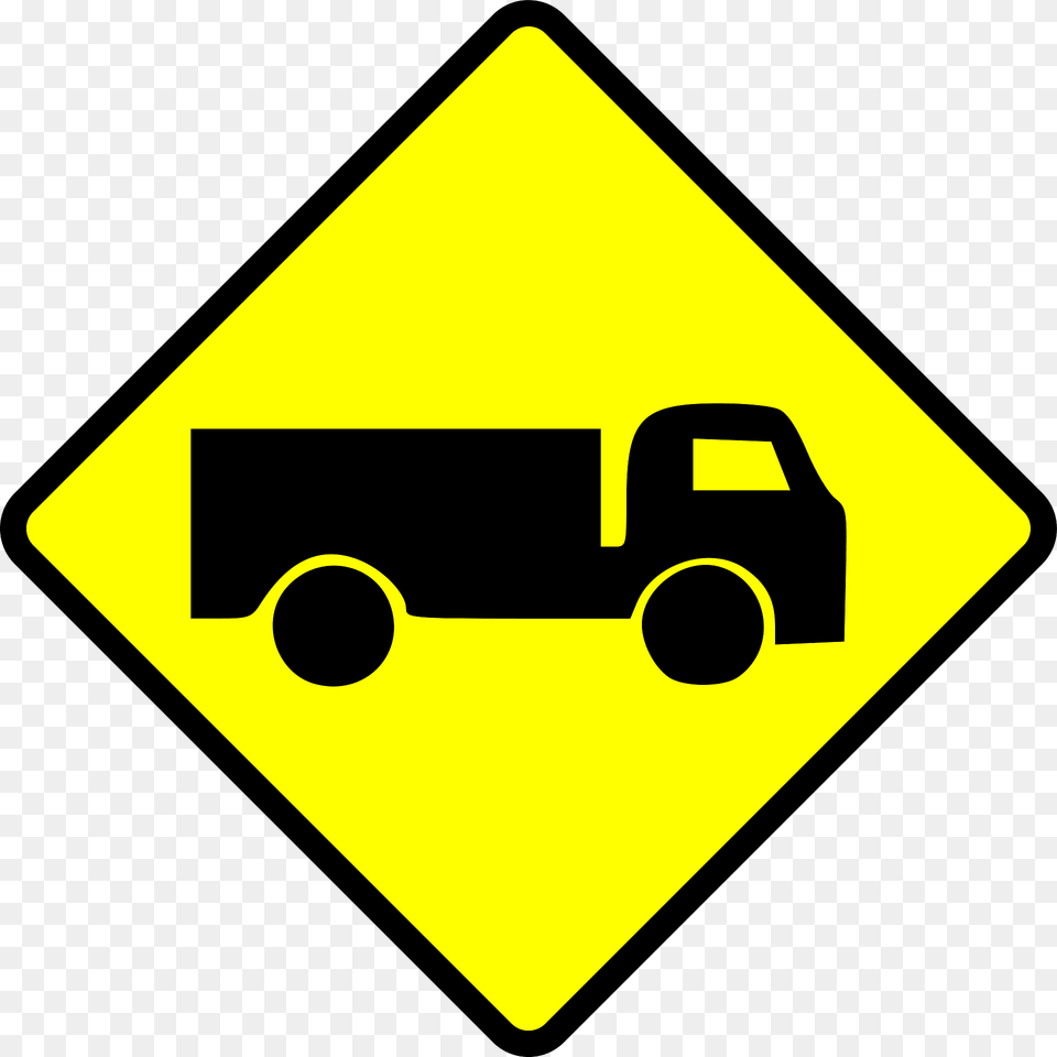 Caution Truck Clipart, Sign, Symbol, Road Sign, Blackboard Free Png Download