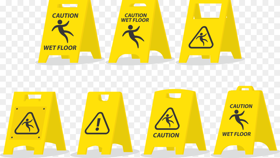 Caution Wet Floor Warning Sign, Fence, Symbol, Bulldozer, Machine Png Image