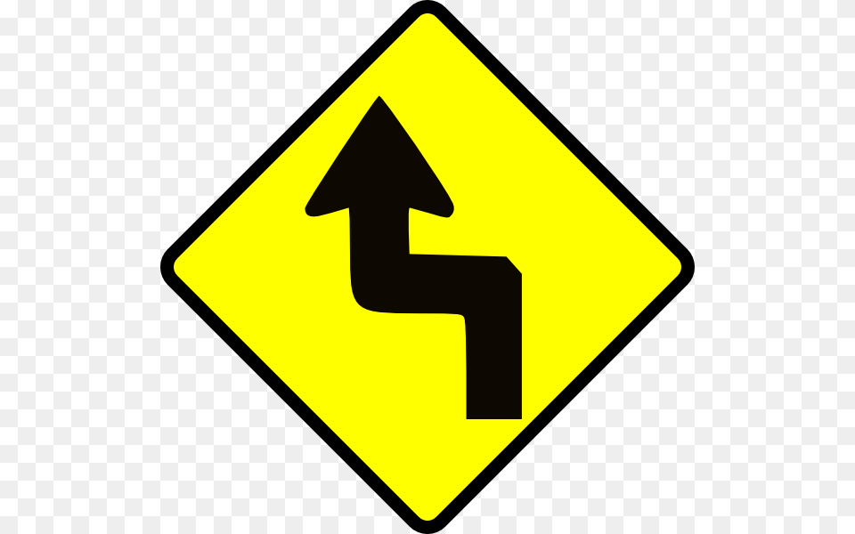 Caution Zig Zag Clip Art Vector, Road Sign, Sign, Symbol Png Image