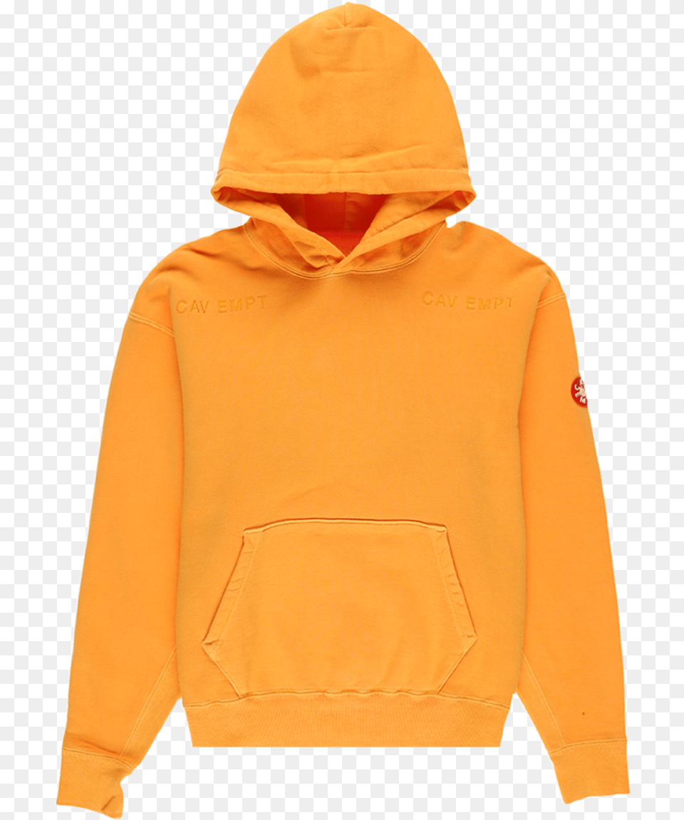 Cav Empt Overdye Wire Mesh Heavy Hoodie Cav Empt Hoodie Orange, Clothing, Hood, Knitwear, Sweater Png Image