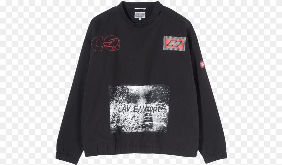 Cav Empt Zip Shoulder Pullover, Clothing, Long Sleeve, Sleeve, Knitwear Free Png