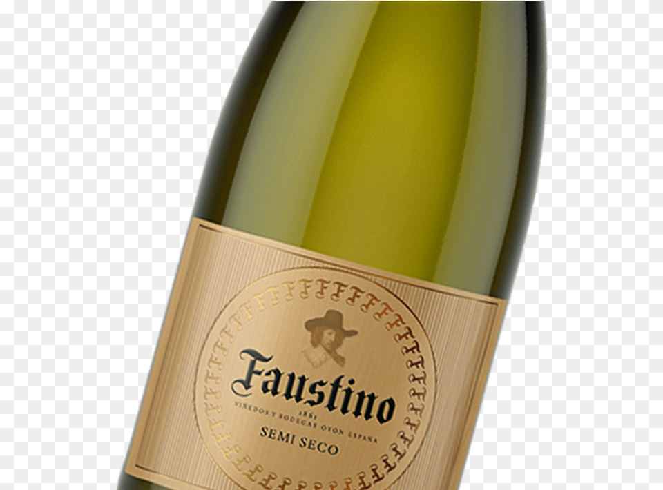 Cava Faustino Semiseco Glass Bottle, Alcohol, Beverage, Liquor, Wine Free Png