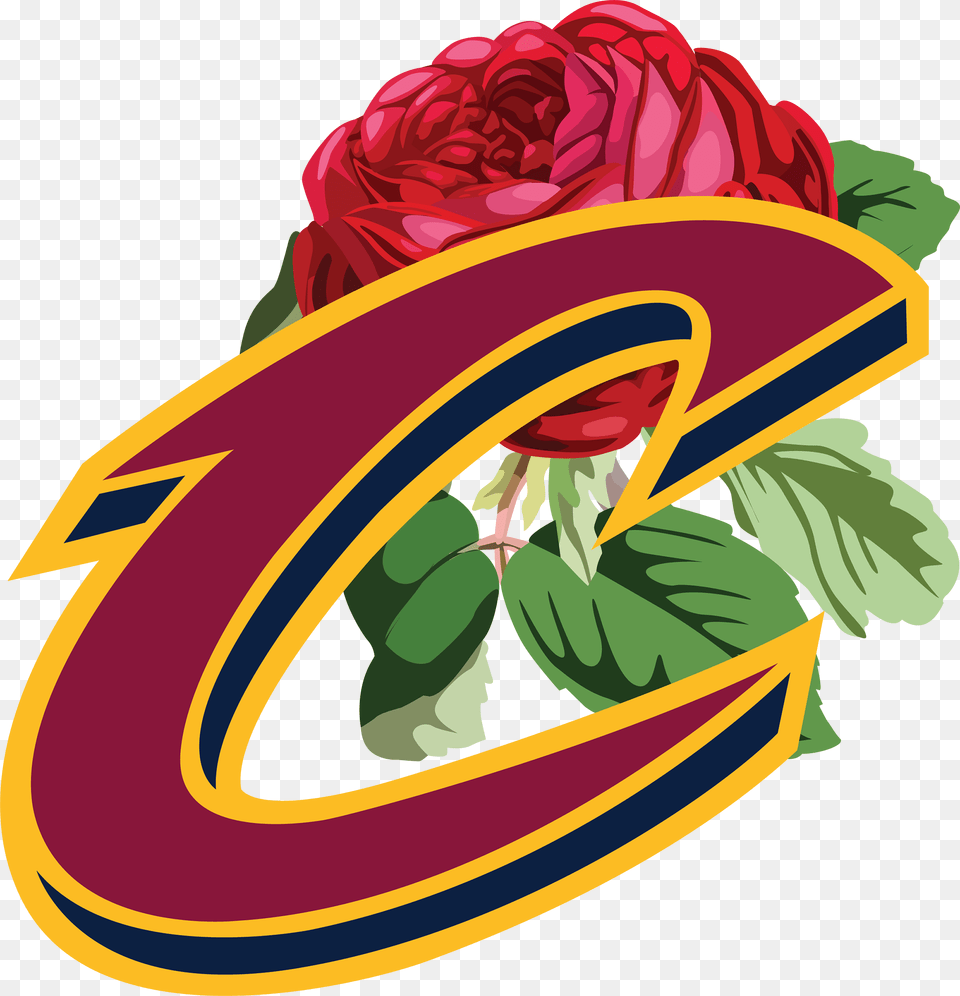 Cavaliers D Rose Logo Cleveland Cavaliers, Art, Flower, Graphics, Plant Free Png