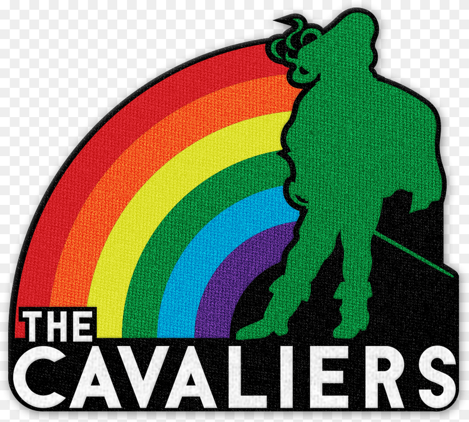 Cavaliers Standing Man Rainbow Patch Graphic Design, Advertisement, Poster, Art, Graphics Png