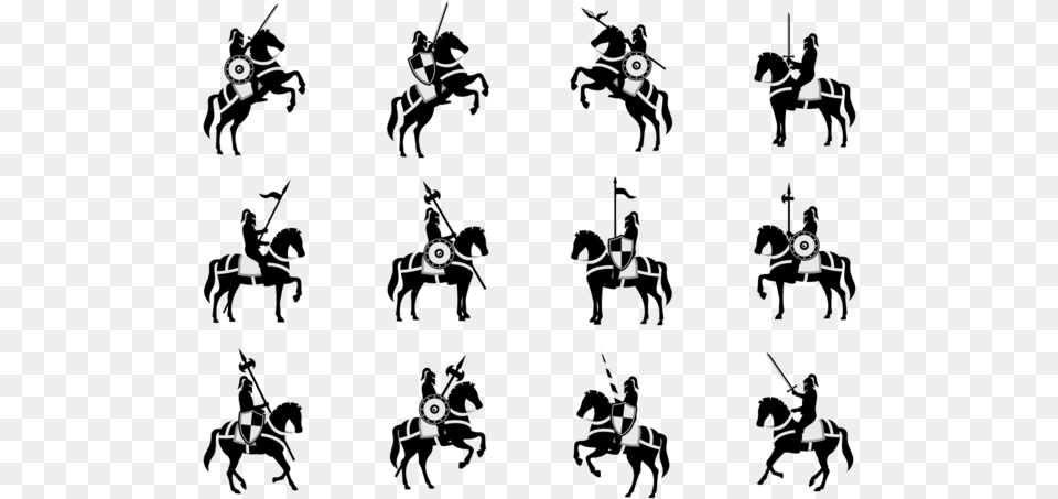 Cavalry Silhouettes Vector Silueta Caballeria, Stencil, Dancing, Leisure Activities, Person Free Transparent Png