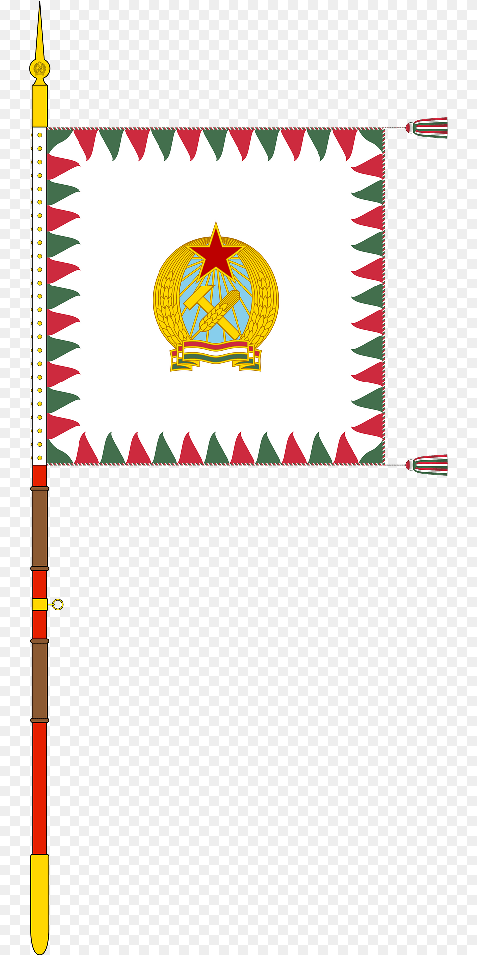 Cavalry Standard Of The Hungarian Defence Forces 1949 1950 With Staff Clipart, Art Png