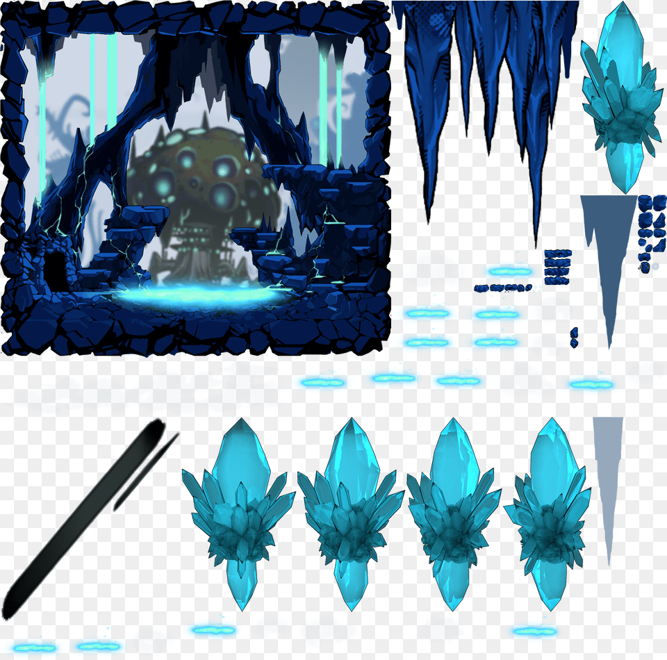 Cave, Crystal, Outdoors, Nature, Water Png Image