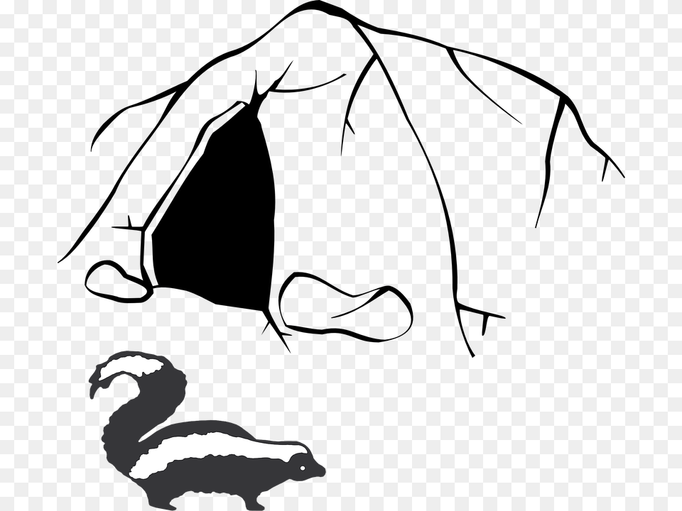 Cave Clipart Black And White, Animal, Baby, Person, Wildlife Free Png