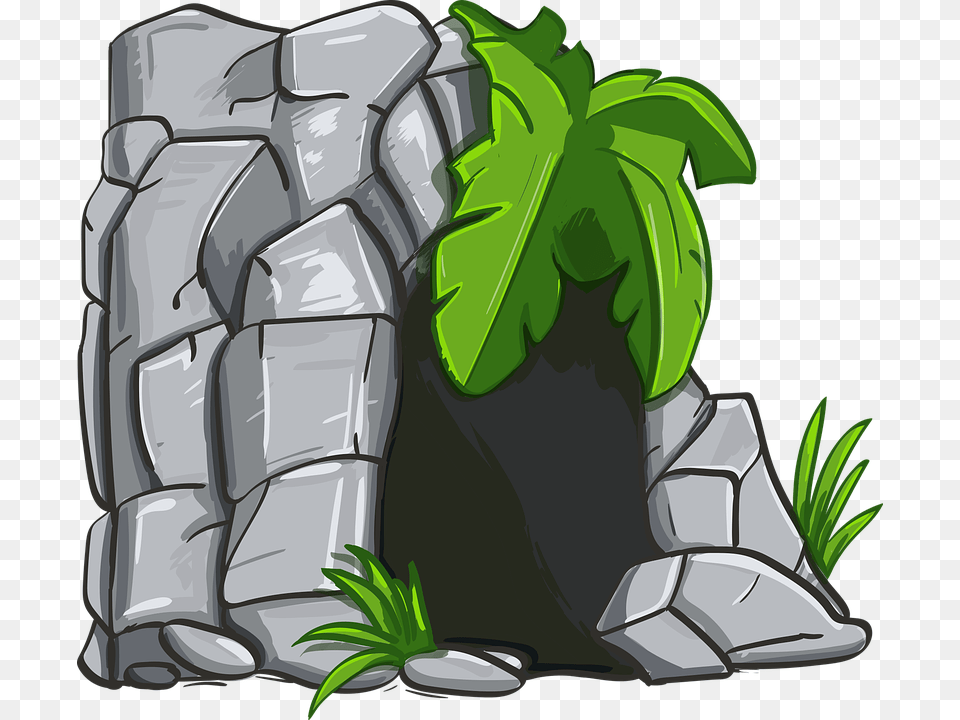 Cave Entrance Cave Clipart, Plant, Vegetation, Rock, Potted Plant Png