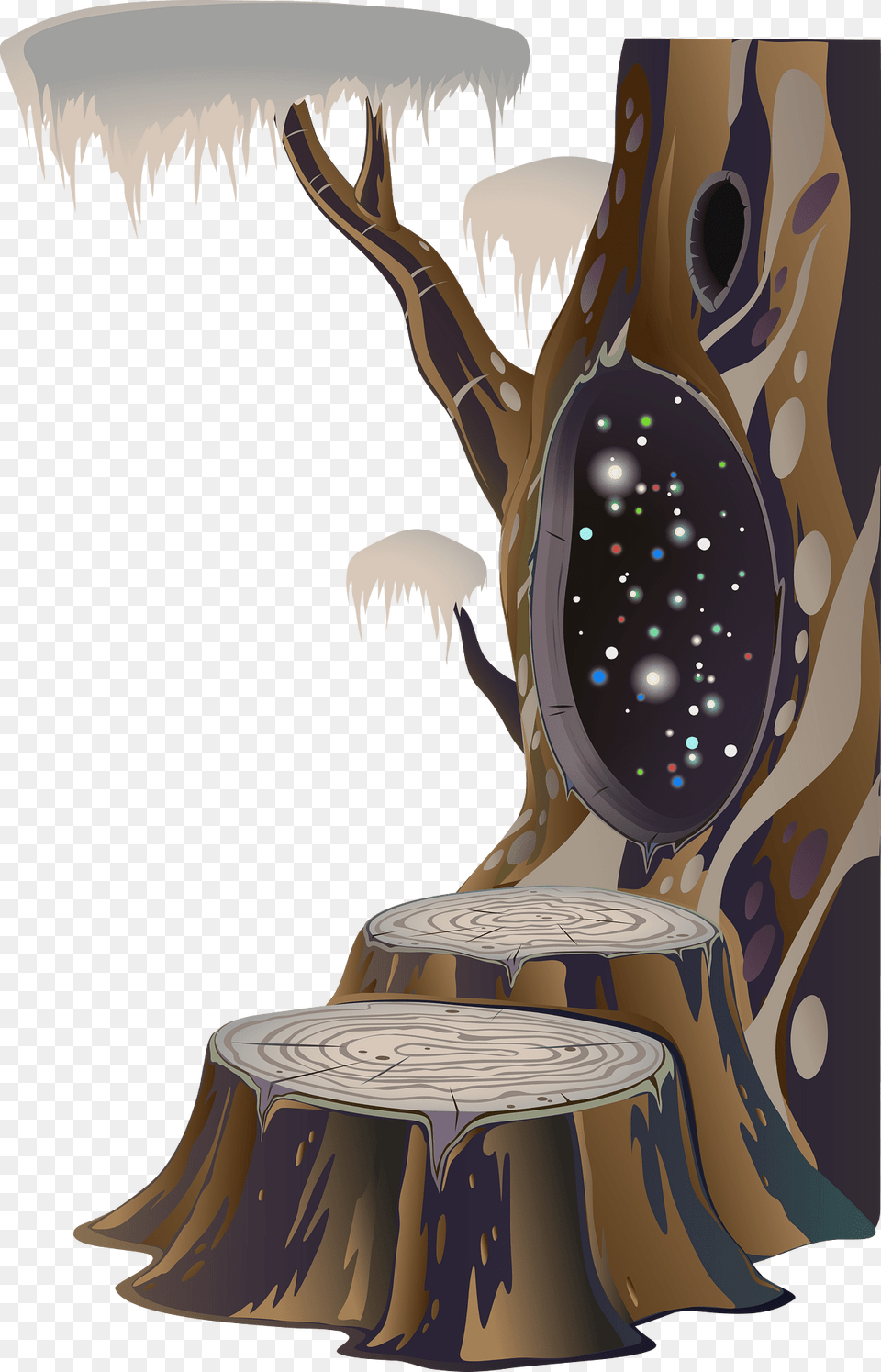 Cave Entrance Magic Tree Clipart, Plant, Tree Stump, Person Free Png