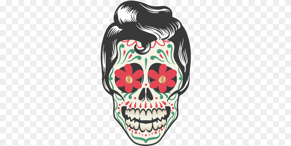 Caveira Mexicana Masculina Elvis Skull, Teeth, Body Part, Person, Mouth Png Image