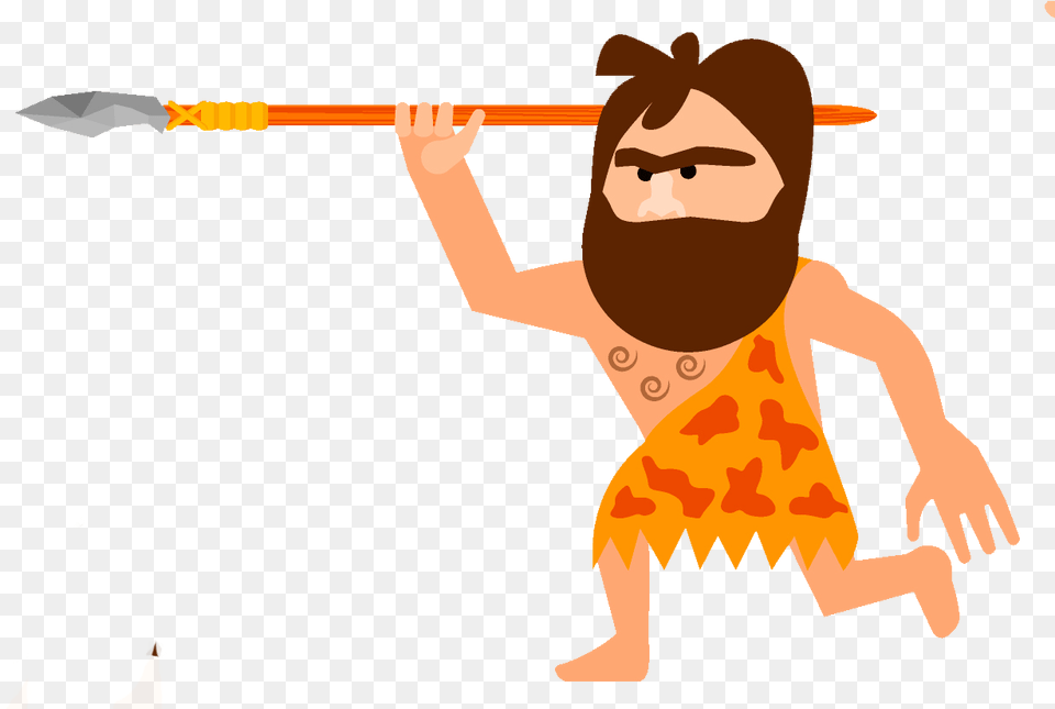 Caveman, Spear, Weapon, Baby, Person Free Png