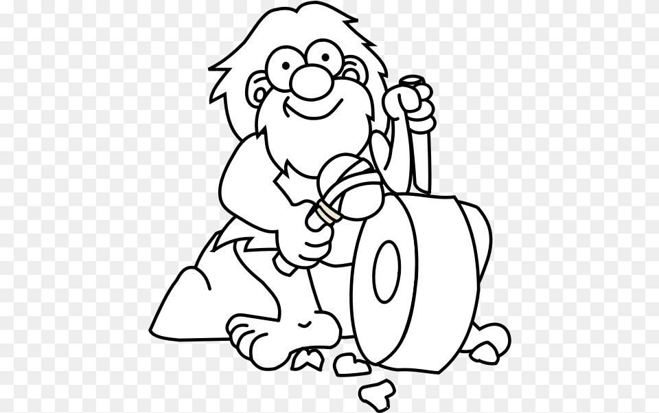 Caveman Bw Svg, Baby, Person, Paper, Face Free Png