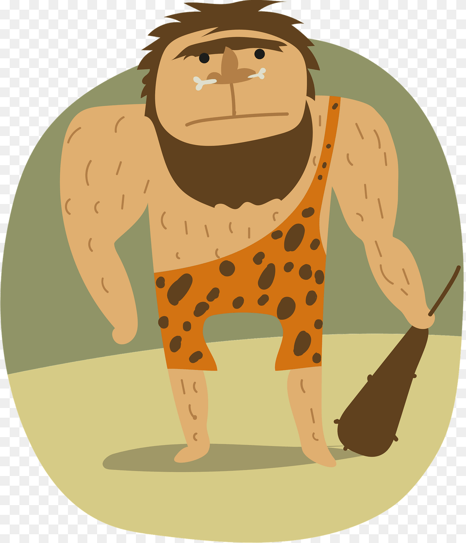 Caveman Clipart, Cleaning, Person, Adult, Male Free Png Download