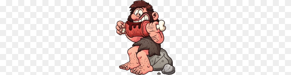 Caveman Eating Meat, Baby, Person Free Transparent Png