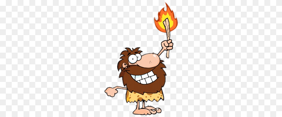 Caveman Holding A Torch, Light Free Png Download
