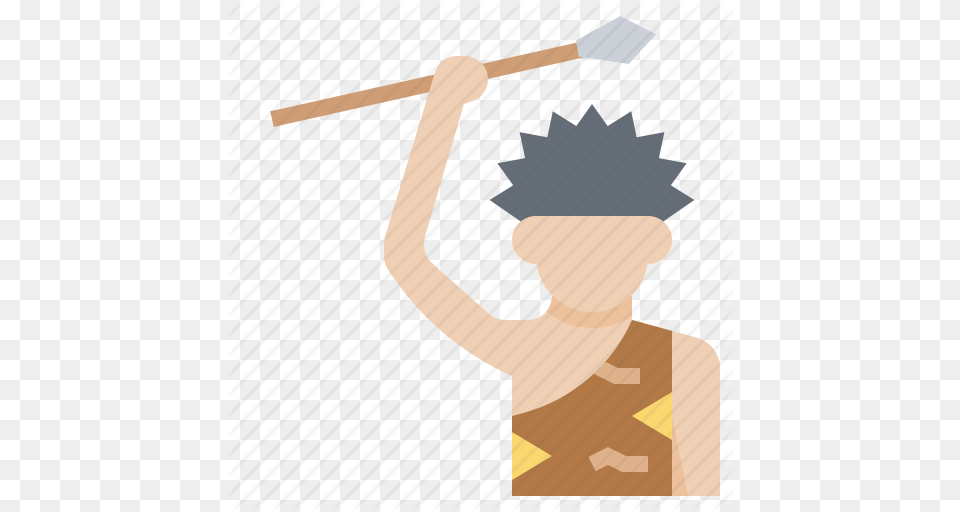 Caveman Hunter Juman Man Prehistoric Icon, Cleaning, Person Free Png