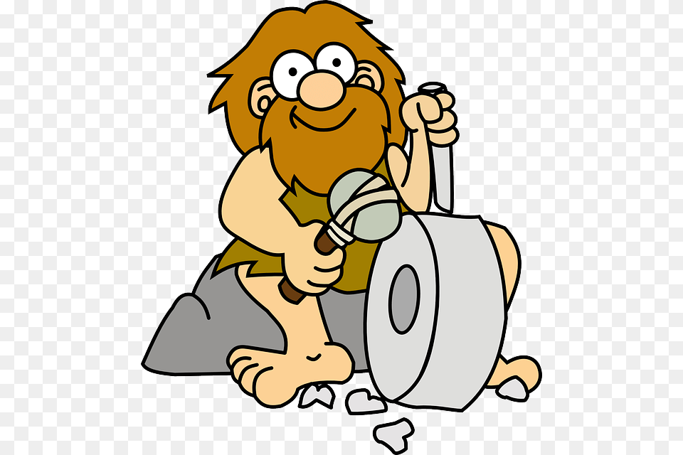 Caveman Primeval Primitive Man Person Inventor The Inventor, Paper, Baby, Towel, Face Free Transparent Png