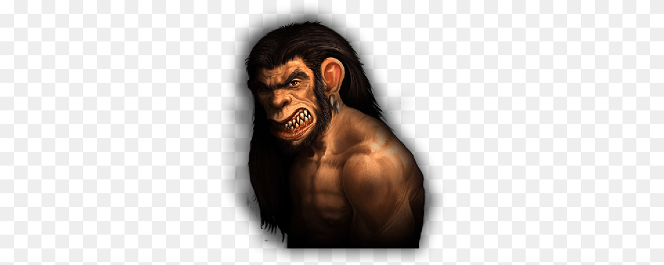 Caveman Uakari, Portrait, Face, Head, Photography Png