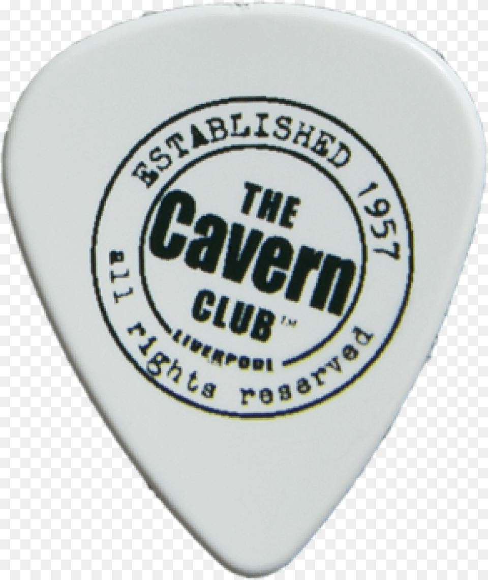 Cavern Club Logo Plectrum White Cavern Club, Guitar, Musical Instrument, Plate Png Image